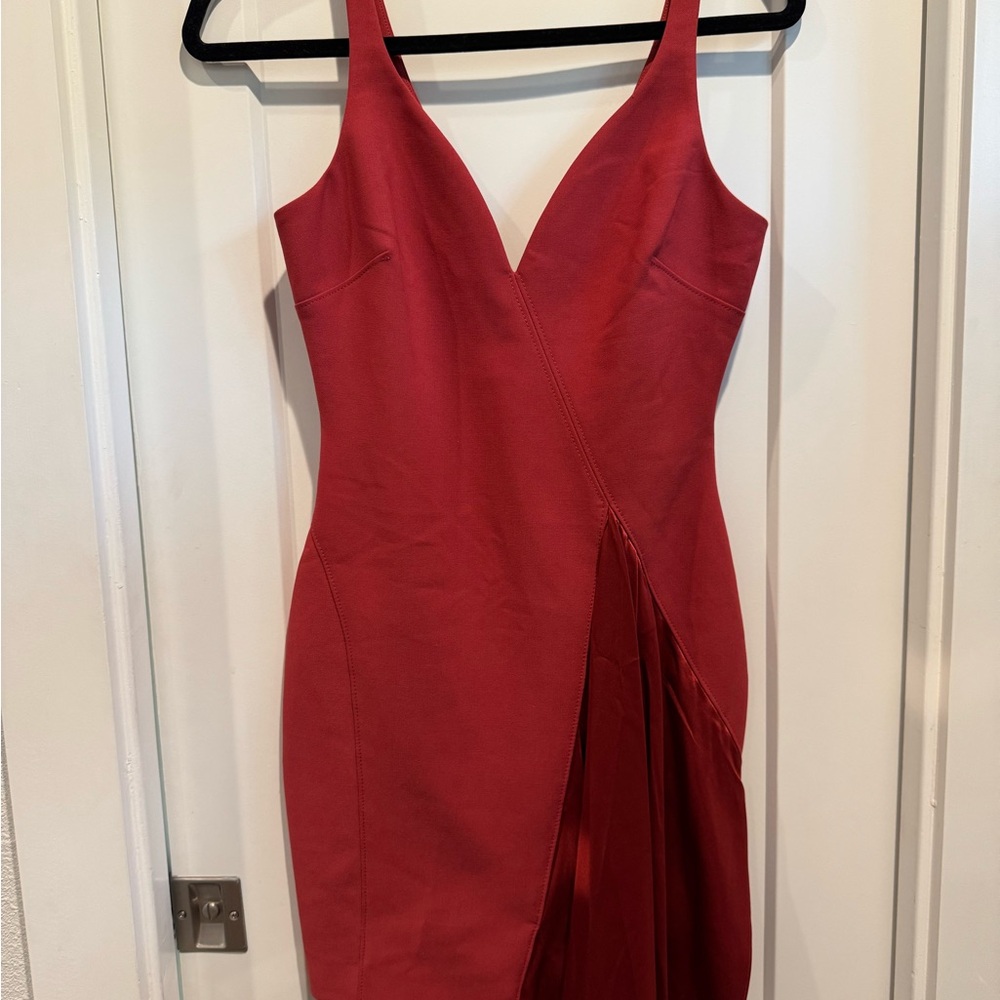 Cinq à Sept Asymmetrical Red Dress